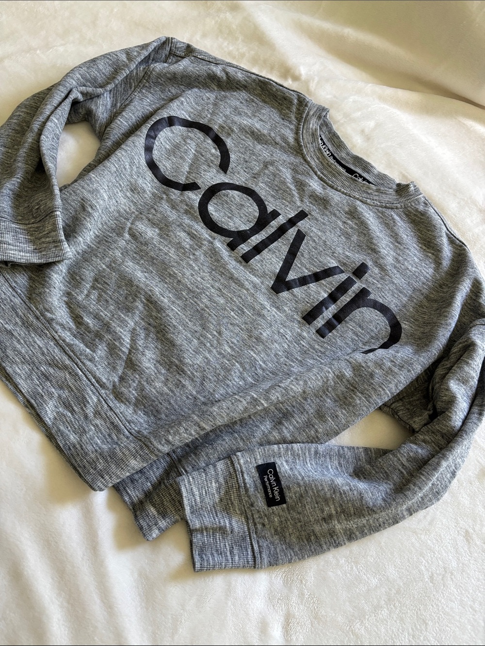 Calvin Klein Gray Heather Logo Sweatshirt